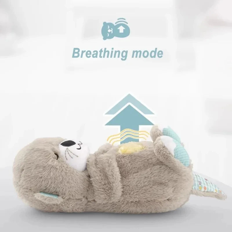 Breathing Bear Baby Soothing Otter Plush Doll Toy