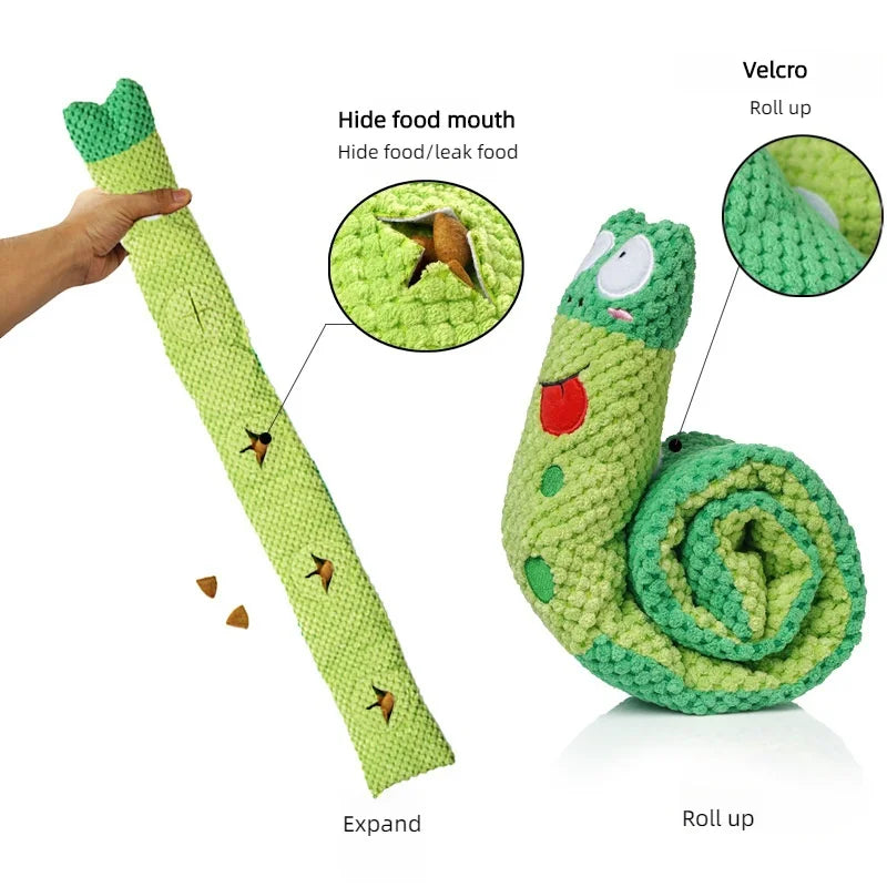 Plush Sound Toy Foldable Snail  Pet Toy