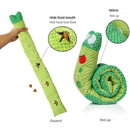 Plush Sound Toy Foldable Snail  Pet Toy