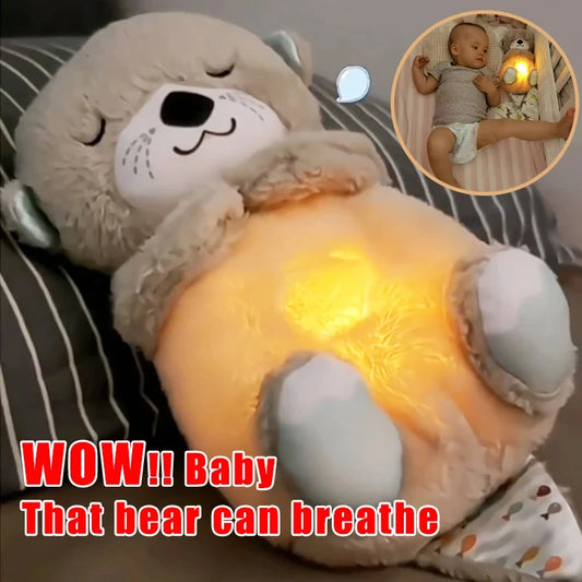 Breathing Bear Baby Soothing Otter Plush Doll Toy