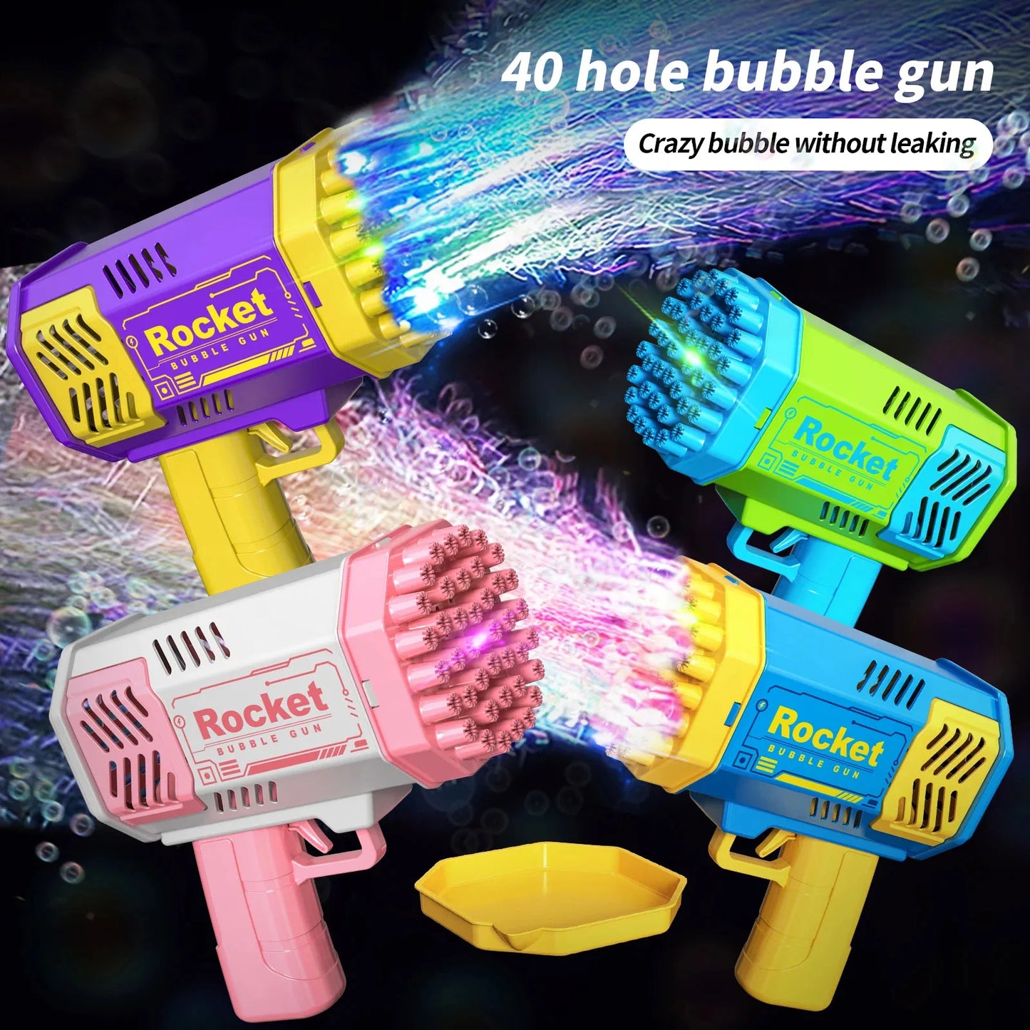 Electric Rocket Bubble Machine