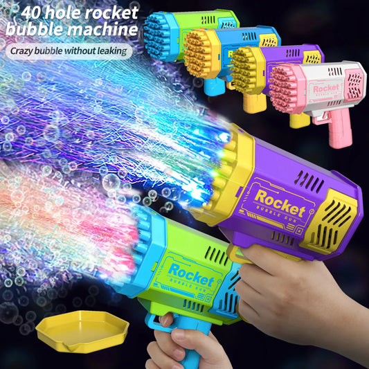 Electric Rocket Bubble Machine